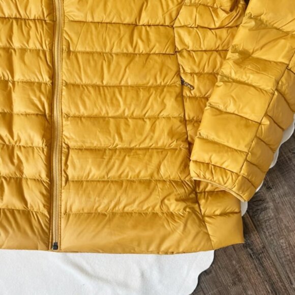 New $279 Patagonia Men's 2XL Down Sweater Full Zip Puffer Jacket Pufferfish Gold - Picture 4 of 9